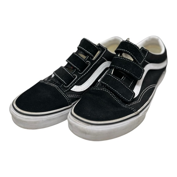 Vans Old Skool V Suede Canvas Shoe Black - Picture 2 of 8